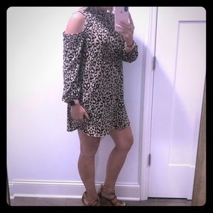 Boutique leopard dress NWOT size small